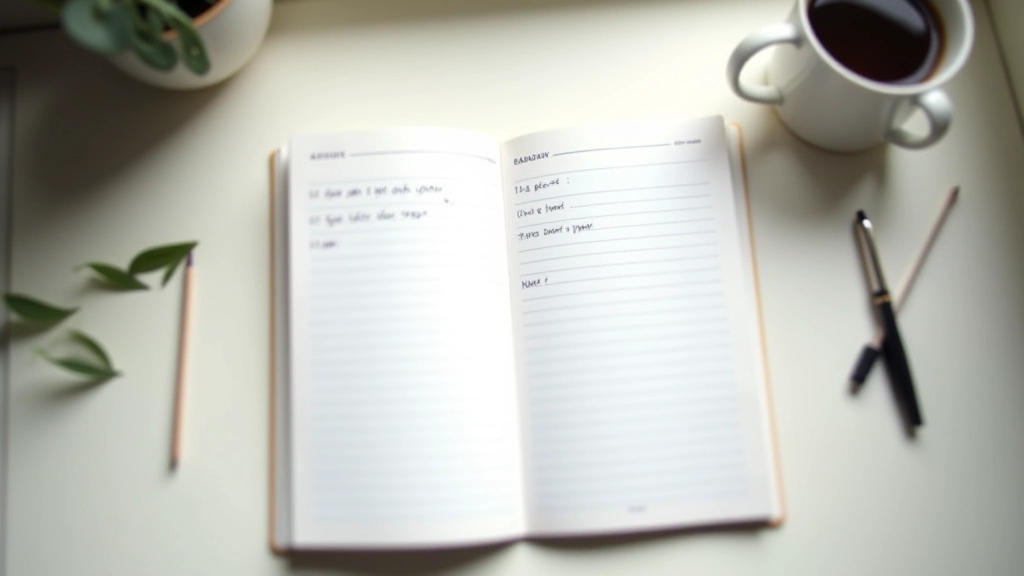 Action plan written in notebook showing steps toward overcoming mental barriers